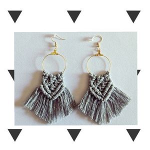 Pointed Fringe Hoop Earrings